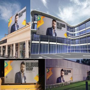 巨型户外广告牌样机模板 Outdoor Advertising Mockups