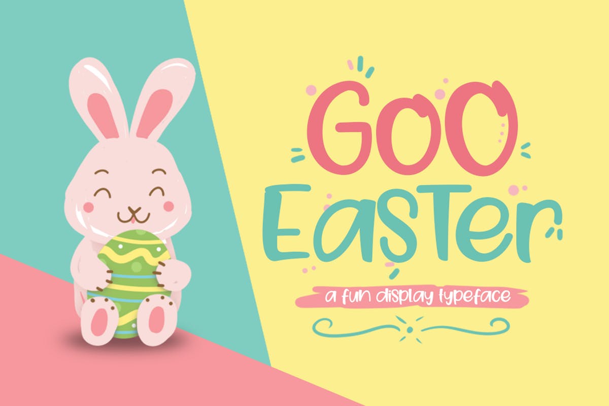 现代可爱设计风格英文无衬线字体 Goo Easter Font