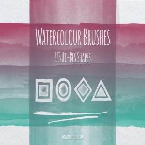 水彩图形PS笔刷 Watercolor Brushes Vol.2