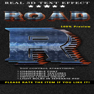 真实3D文字效果的PS图层样式下载 Real 3D Text Effects [psd]