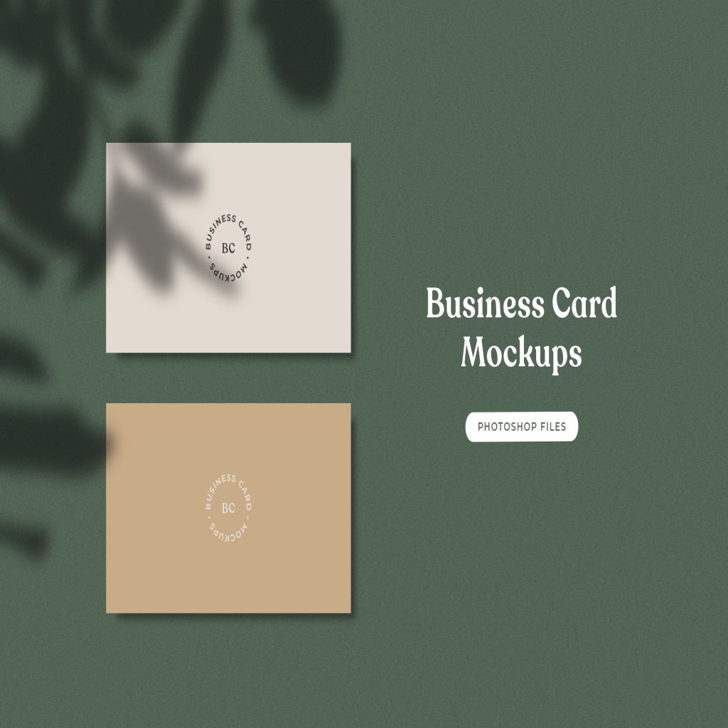 企业名片设计正反面效果图样机v01 ADL – Business Card Mockup.01插图