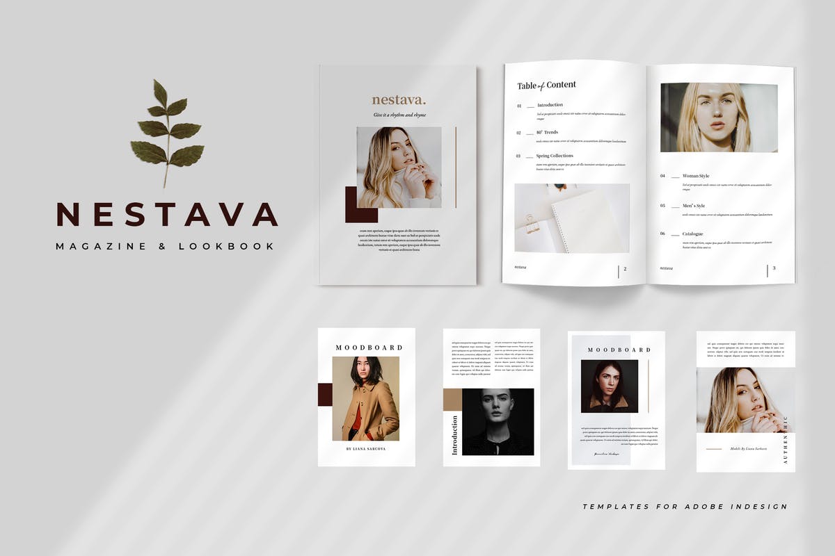 2019-2020时尚服饰杂志设计模板 Nestava – Fashion Magazine Template