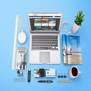 简约时尚清新配色的高品质品牌设计VI样机展示模型mockups