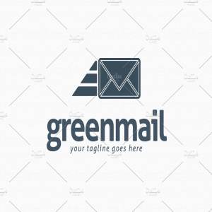 绿色电子邮件服务Logo模板 Green Mail Logo Template插图4