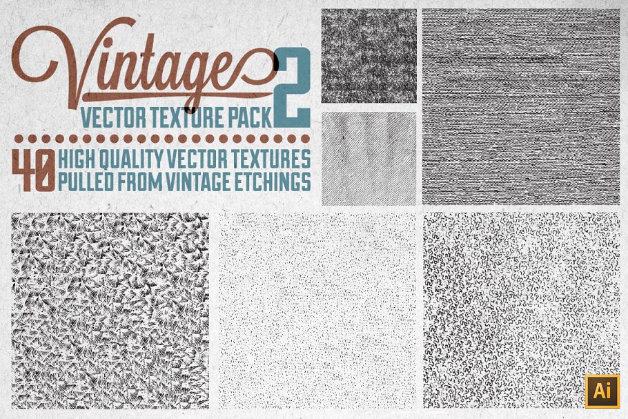 复古做旧风格矢量纹理合集 Vintage Vector Texture Pack 2