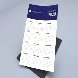 等距圆点波浪几何图形2020创意日历年历设计模板 Creative Calendar Pro 2020插图5