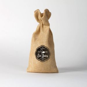 时尚简约淳朴的食品麻袋包装设计VI样机展示模型mockups