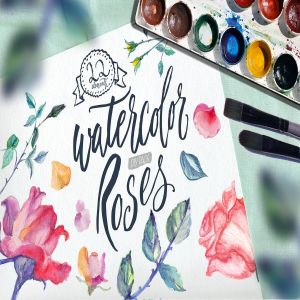 高分辨率水彩玫瑰DIY插画设计套装 Watercolor Roses DIY pack