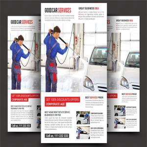 洗车店促销活动海报设计模板 Car Wash Flyer