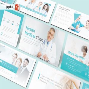 医疗健康/医院诊所适用的PPT幻灯片模板 HEALTH MEDICAL CLINIC – Powerpoint  V254