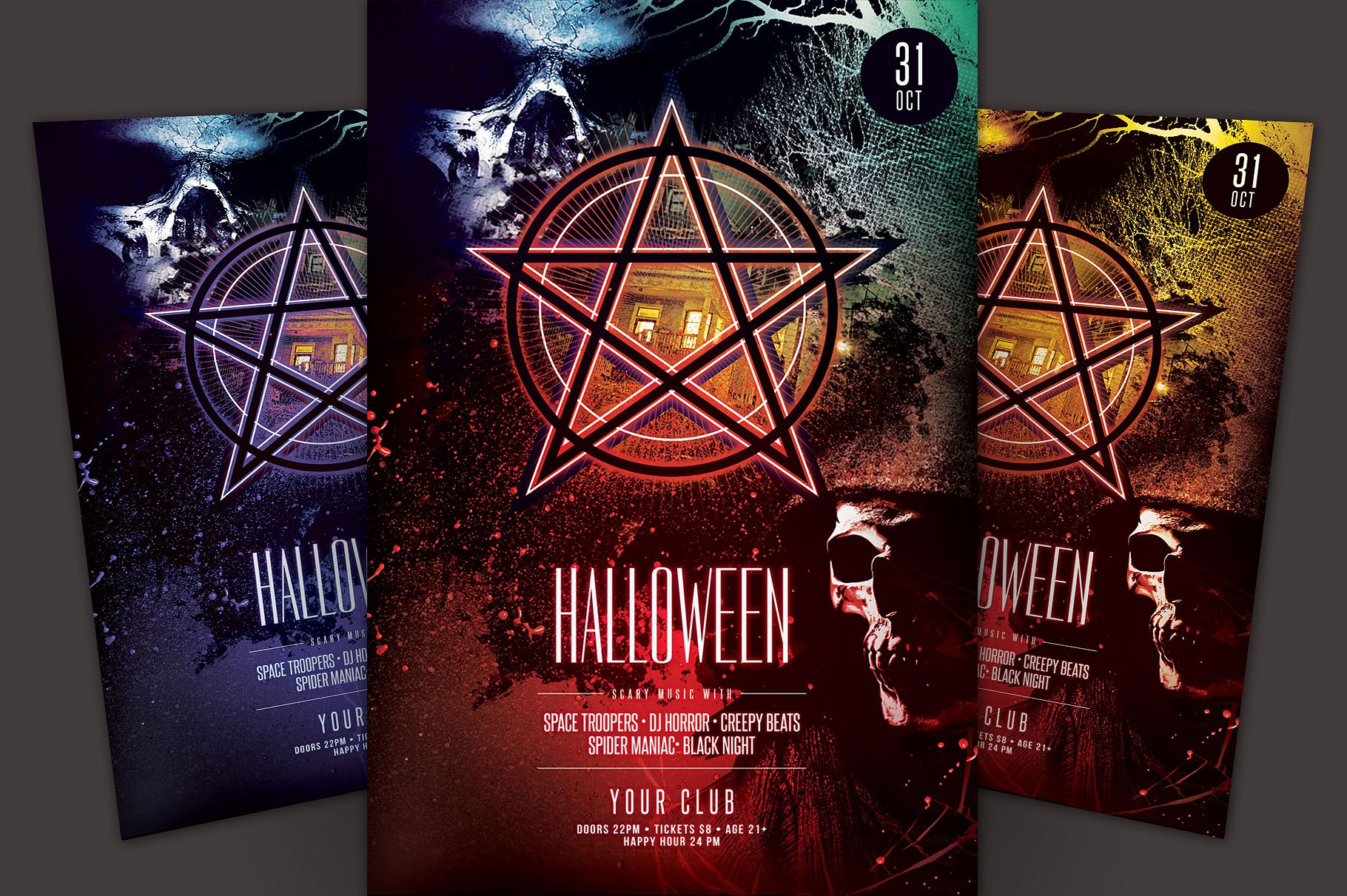 万圣节主题活动传单模板 Halloween Flyer Template