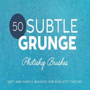 50款沙砾沙子纹理PS笔刷 50 Subtle Grunge Brushes