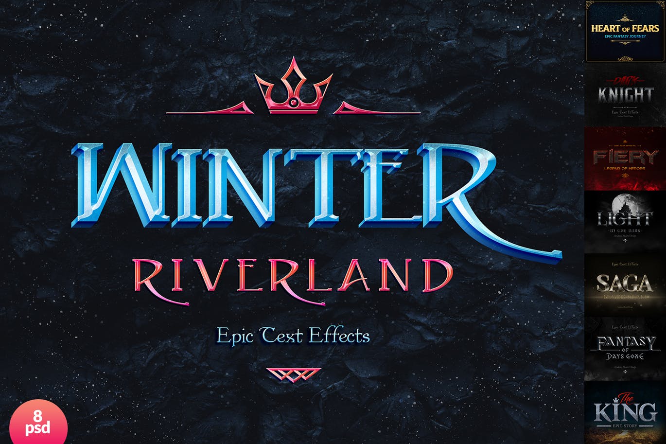 史诗文字标题字体效果PSD图层样式模板 Epic Text Effects