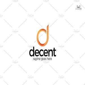 简单、光滑、奢华的字母D Logo  Decent – Letter D Logo