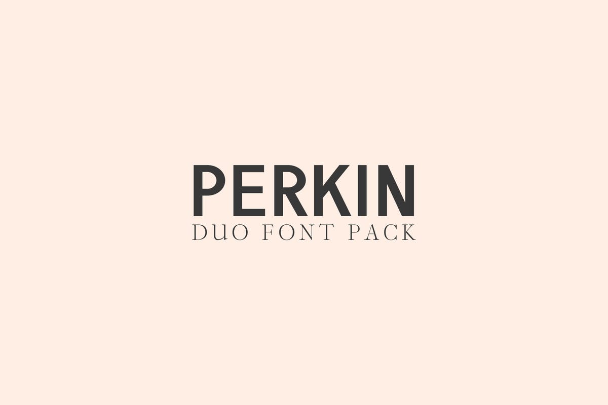 二重奏无衬线&衬线字体合集 Perkin | Duo Font Pack