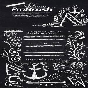 滚轴涂漆刷粉笔画笔刷合集 Roller Paint Brush + Bonus