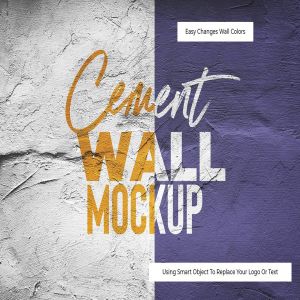 Logo设计水泥墙刷漆效果图样机模板 Cement Wall Mock Up插图3