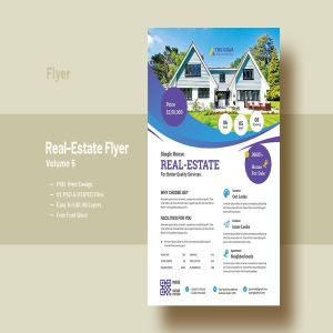 房地产/楼盘销售/租赁宣传广告海报传单模板V5 Real-Estate Flyer Template V-5