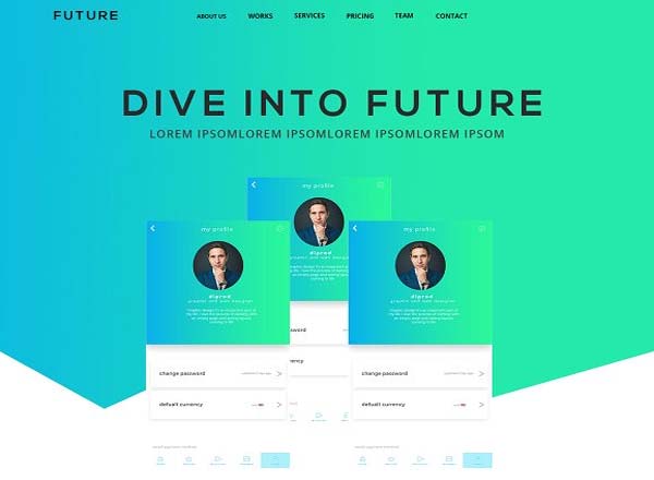 “未来”感很强的应用网站页面