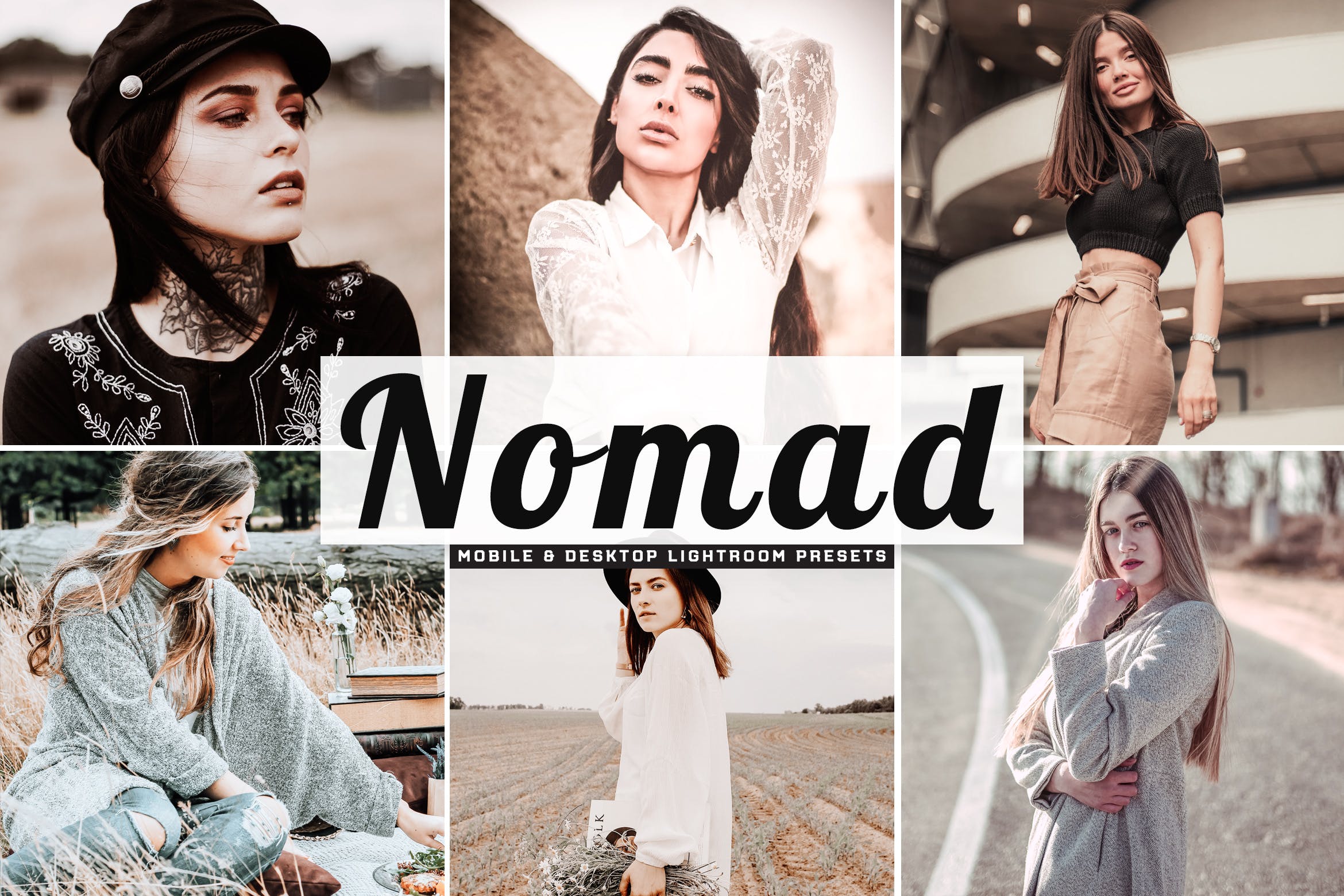 色调非常自然丰富的照片后期处理LR预设 Nomad Mobile & Desktop Lightroom Presets
