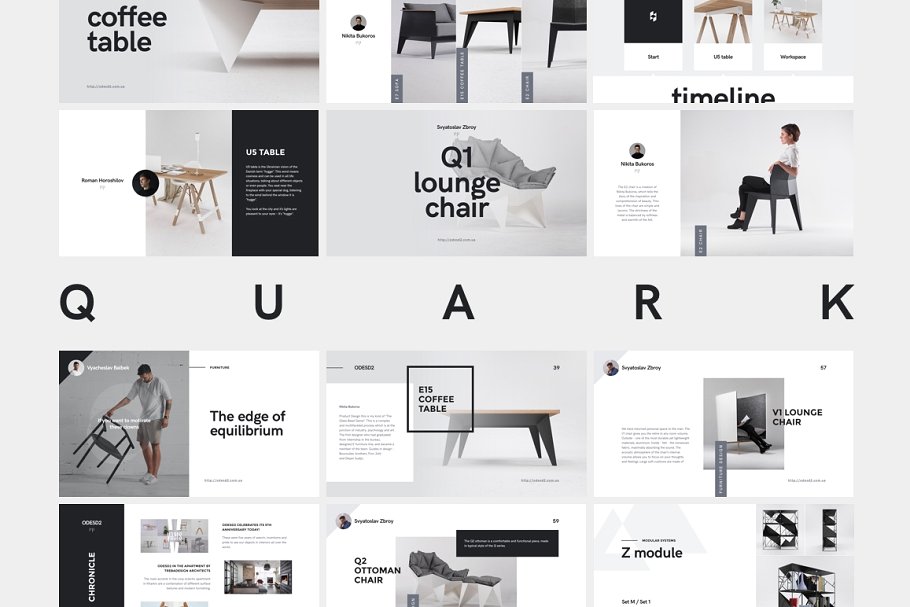 家居创意产品展示 Keynote 幻灯片模板 QUARK Keynote Presentation Template