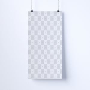 海报排版设计悬挂张贴效果预览样机模板 2:3 portrait hanging poster mockup