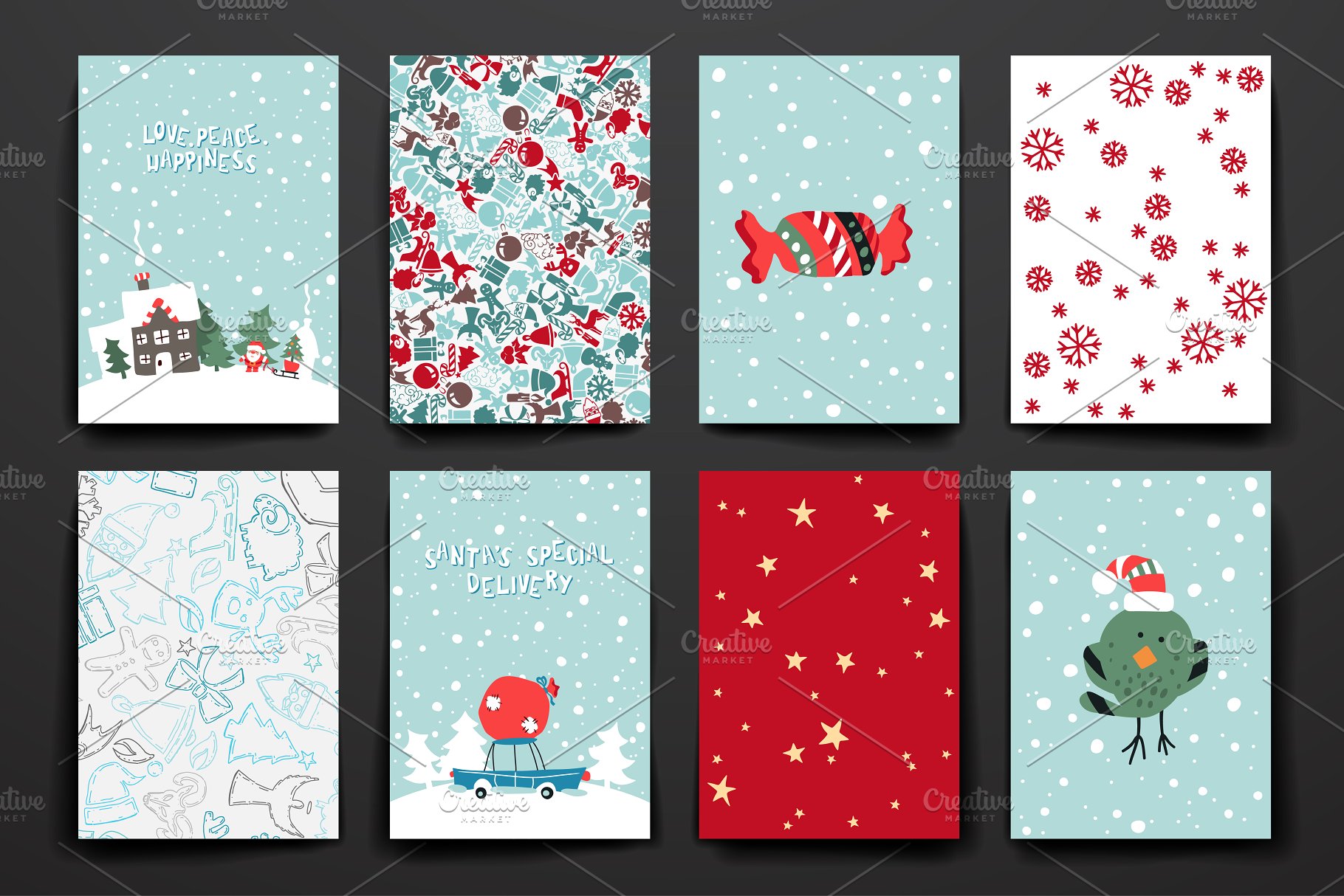 圣诞节快乐主题小册子模板 Merry Christmas Brochures