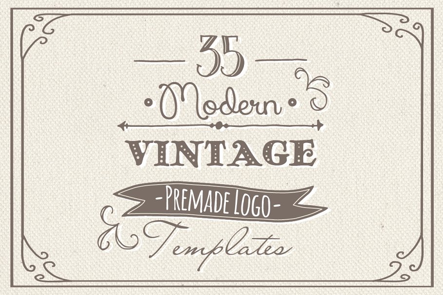 35款手绘Logo制作设计模板 35 Hand Drawn Logos Bundle – Vector