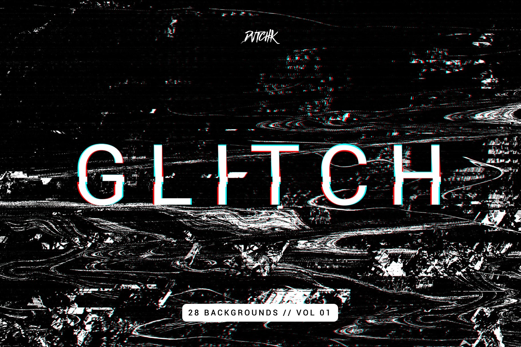 抽象信号故障毛刺背景集v1 Intense Glitch Backgrounds | Vol.01