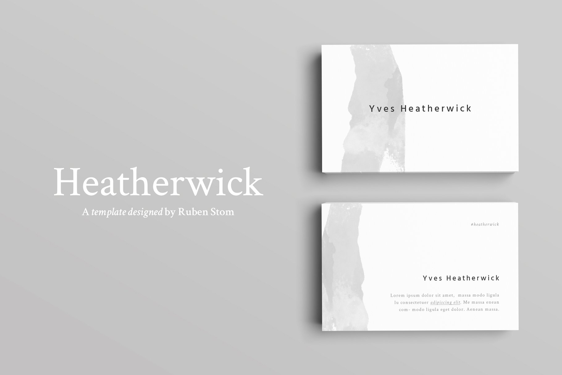 极简主义设计风格企业名片设计模板 Heatherwick Business Card Template