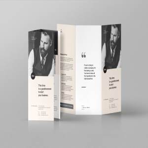 创意和干净的商业三栏式小册子