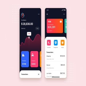网上银行APP应用用户界面UI设计模板 Bank App UI Kit Template