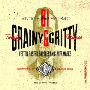 20款颗粒状复古风格纹理 20 Grainy & Gritty Textures – VES01