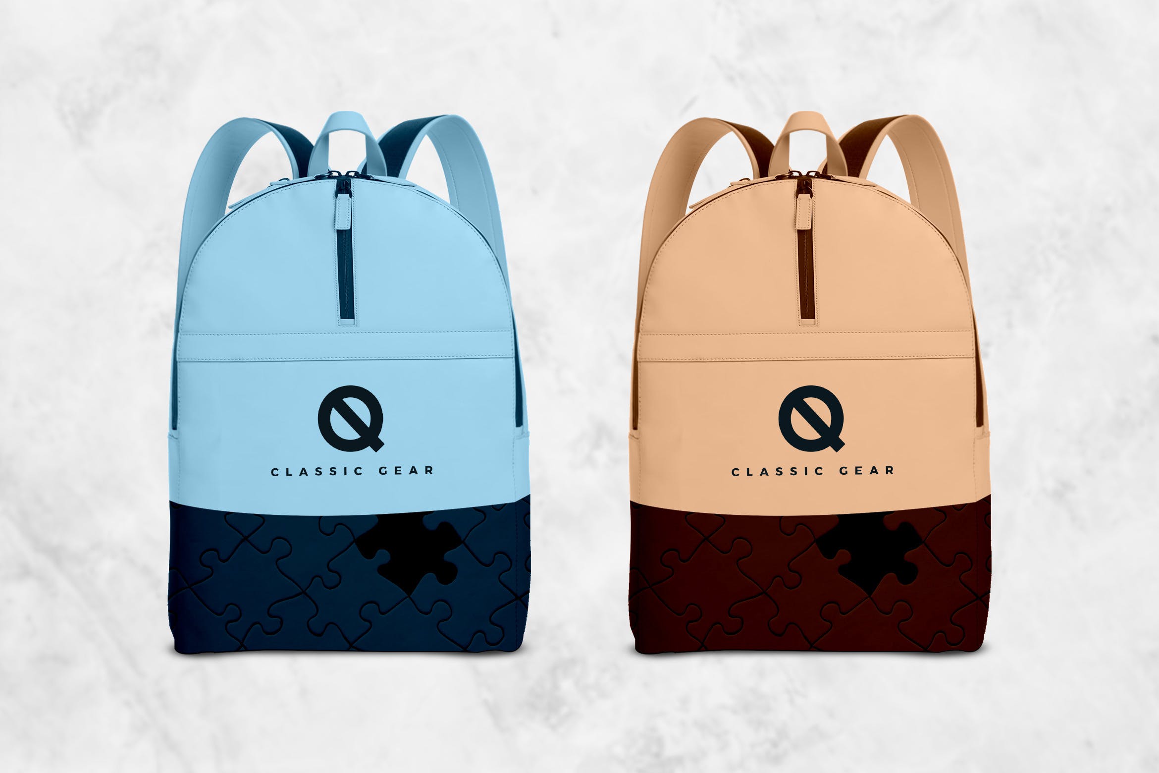 时尚双肩包外观设计效果图样机 Backpack Mockup