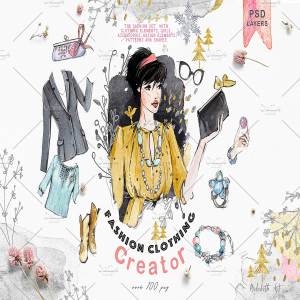 时尚服饰插画设计素材包 Fashion clothing creator