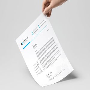 现代设计风格公开信/推荐信企业信纸设计模板03 Letterhead Template 03插图4