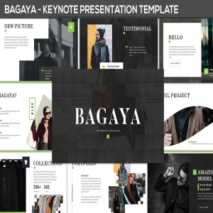 时尚服饰奢侈品牌适用Keynote幻灯片模板 Bagaya – Fashion Keynote Template