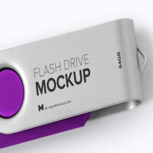 创意U盘外观设计效果图样机模板01 USB Flash Drive Mockup 01插图2
