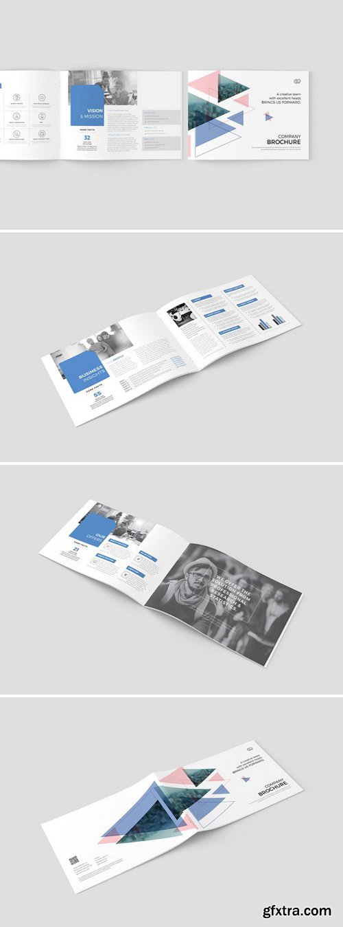 淡雅的企业宣传画册模板下载[indd]