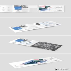 淡雅的企业宣传画册模板下载[indd]