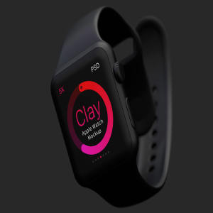5K高分辨率Apple Watch智能手表黏土样机模板02 Clay Apple Watch Mockup 02插图3