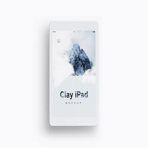 iPad平板电脑屏幕界面设计演示预览效果样机02 Clay iPad 9.7 Mockup 03
