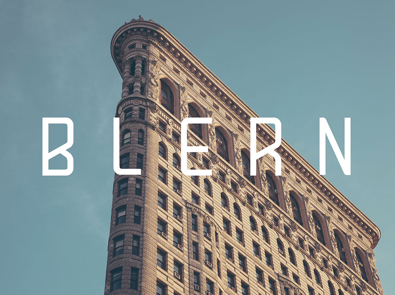 排版印刷无衬线英文字体下载 Blern Font