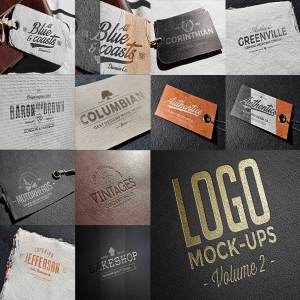 服装品牌吊牌Logo样机模板 Logo Mock-ups Vol.2