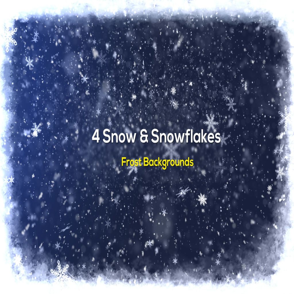 雪花纷飞冰霜漫天圣诞节高清背景图素材Snow Frost Backgrounds - 一流