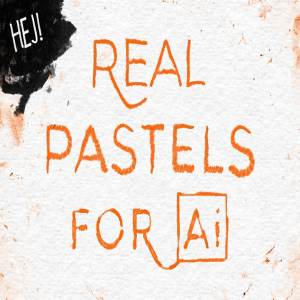 130+逼真蜡笔笔画AI笔刷 REAL PASTELS FOR Ai