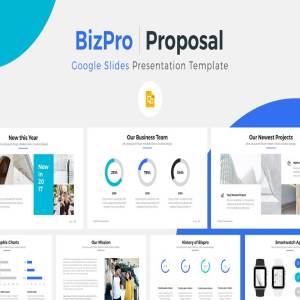 项目投标竞标谷歌幻灯片模板 BizPro. Google Slides Template +Gift