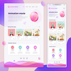 儿童动画视频APP应用界面UI设计