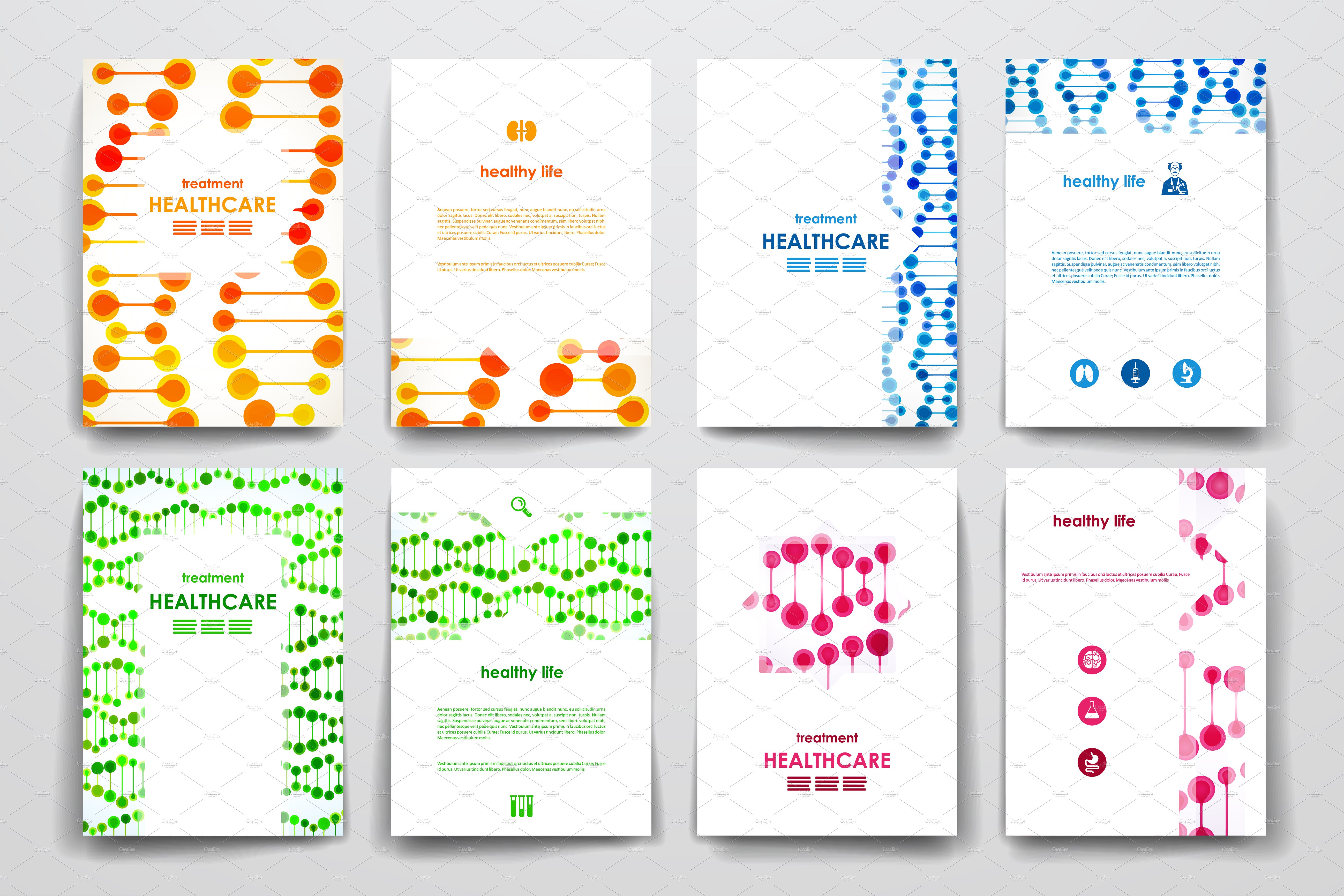 健康主题宣传小册子模板 Healthcare Brochures templates