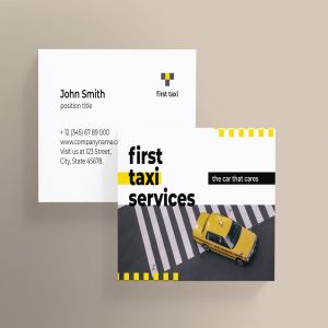 出租车/网约车服务企业司机名片设计模板 Taxi Services Business Card插图3